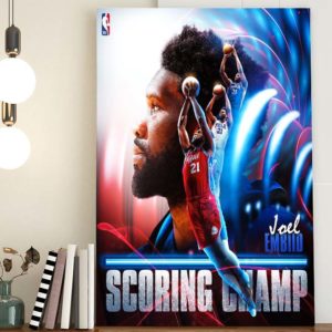 Joel Embiid Scoring Champ NBA Title Poster Canvas