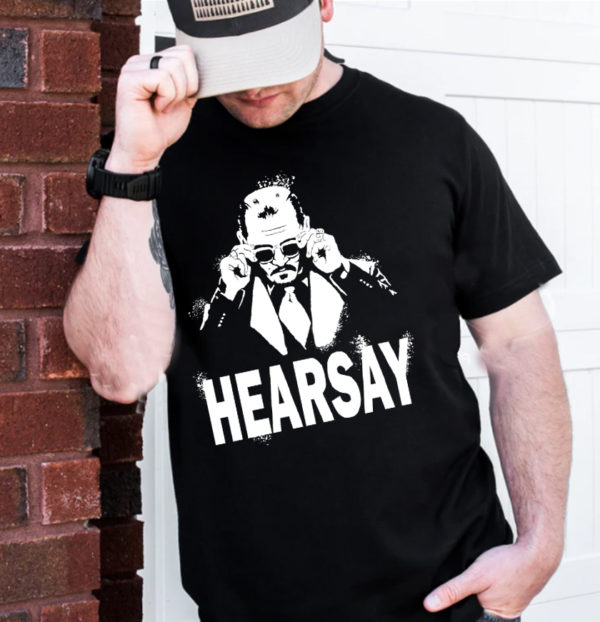 John Depp Hearsay Black And White T-Shirt