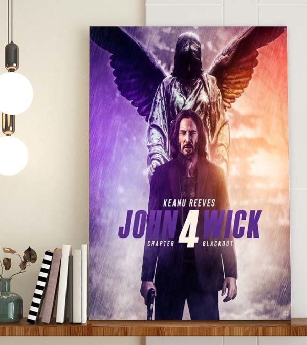 John Wick Chapter 4 Blackout Poster Canvas