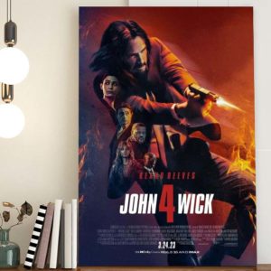 John Wick Chapter 4 Keanu Reeves Leaked Poster Canvas