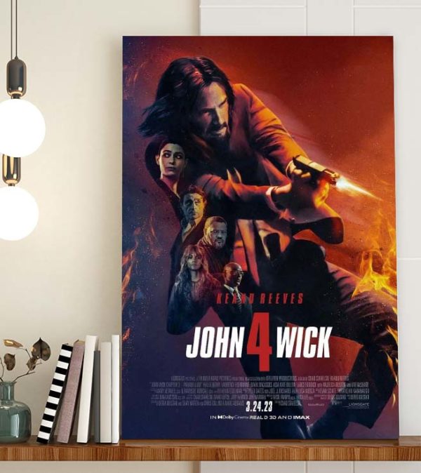 John Wick Chapter 4 Keanu Reeves Leaked Poster Canvas