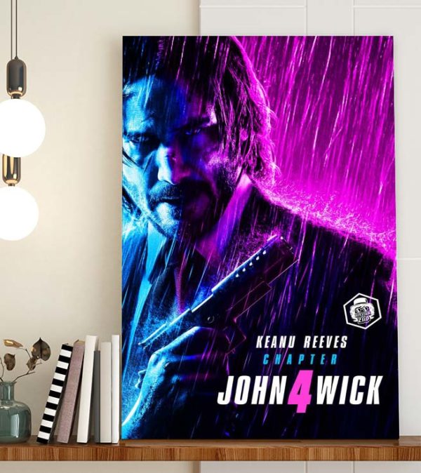 John Wick Chapter 4 Keanu Reeves Poster Canvas