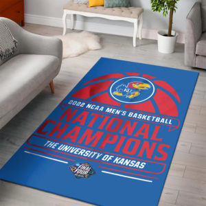 Kansas Jayhawks Championship 2022 NCAA Rug Living Room