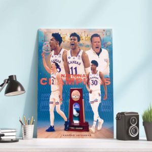 Kansas Jayhawks Mens Basketball National Championship 2022 NCAA Poster Canvas