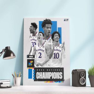 Kansas Jayhawks National Championship 2022 NCAA Poster Canvas