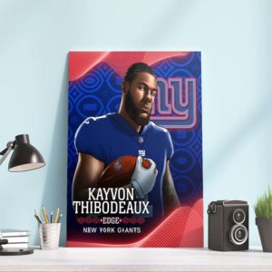 Kayvon Thibodeaux to New York Giants NFL Draft Poster Canvas