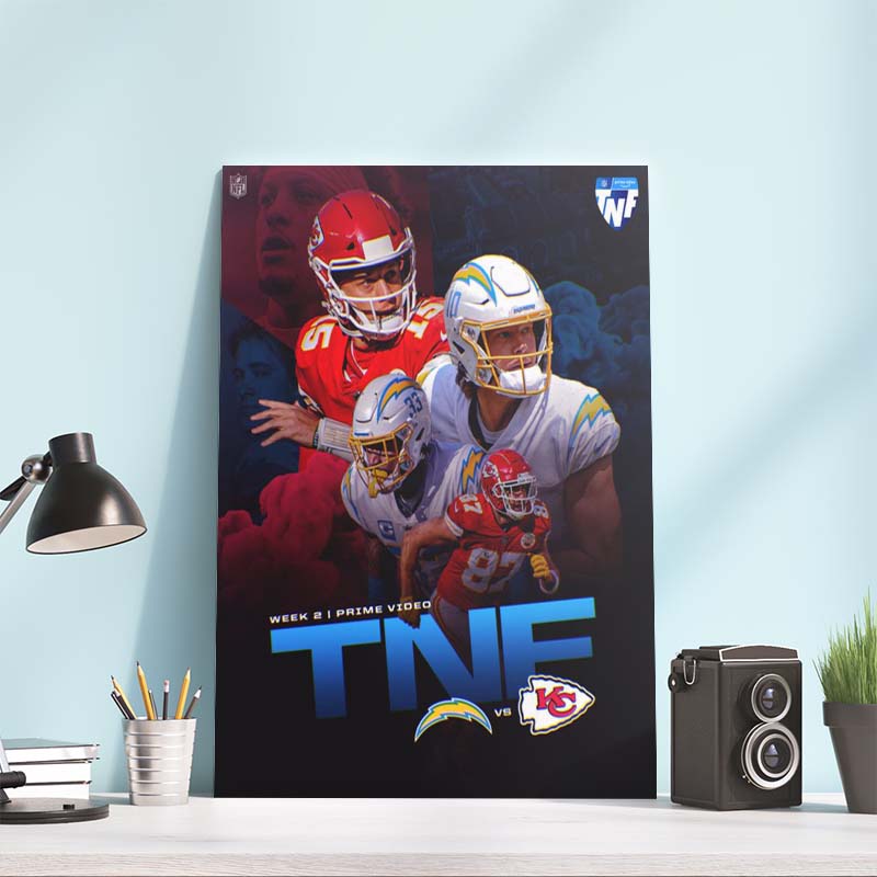 Kick Off TNF 2022 Chargers vs Kansas Poster Canvas Kick Off TNF 2022 Chargers vs Kansas Poster Canvas