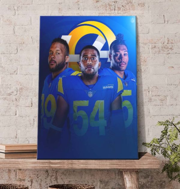 Los Angeles Rams Defense Trio 2022 Poster Canvas