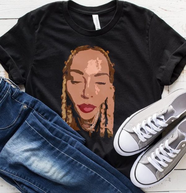 Madonna Tik Tok Face Gift For Friends Black T-shirt