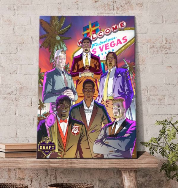 NFL Draft 2022 Las Vegas Art Poster Canvas