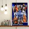 Brock Lesnar VS Roman Reigns Champions Wrestlemania 38 Poster Canvas