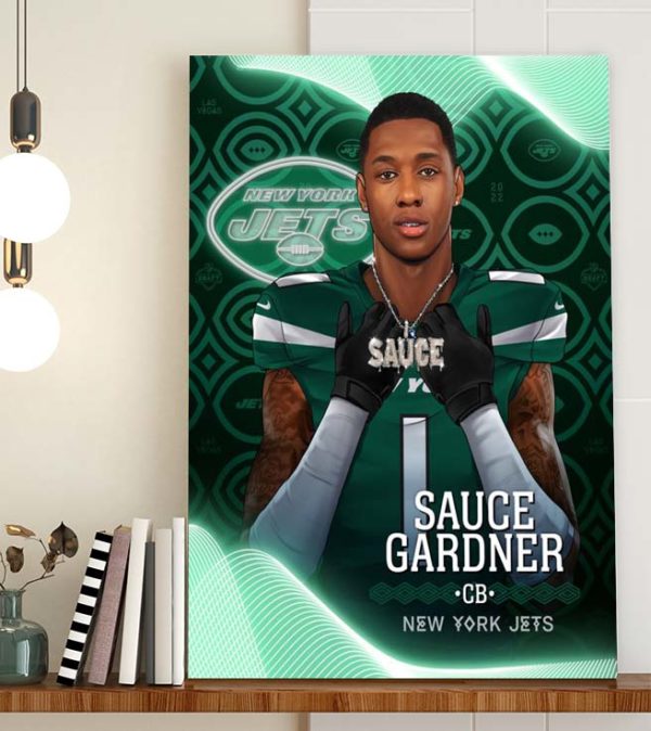 New York Jets pick Sauce Gardner NFL Draft 2022 Poster Canvas