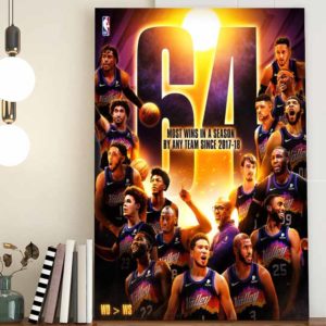 Phoenix Suns NBA 64 Wins Most Wins Season Poster Canvas
