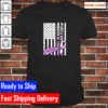 Purple Up Military Child Month USA Flag Ribbon Unisex T-Shirt