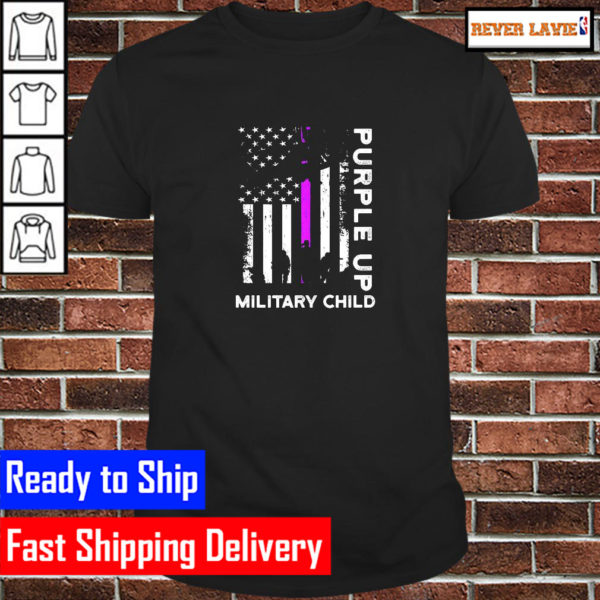 Purple Up Military Kids Military Child Month US Flag Classic T-Shirt