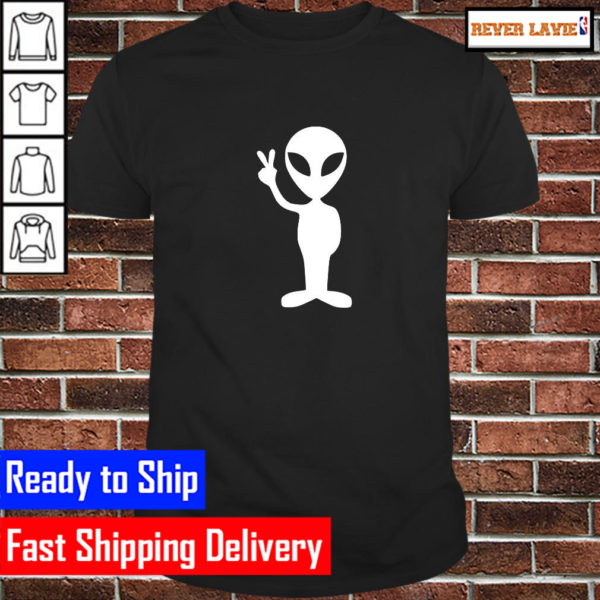 Ufo Alien Peace Sign Classic T-Shirt