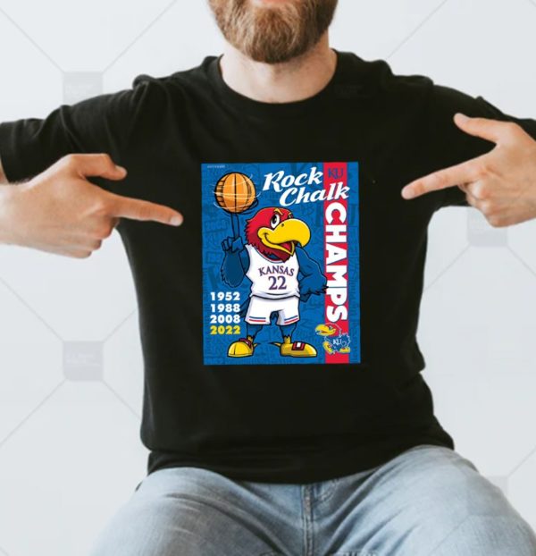 Rock Chalk Jayhaws National Championship Men NCAA 2022 T-shirt