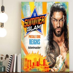 Roman Reigns SummerSlam Poster Canvas
