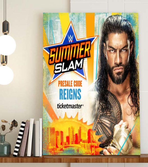 Roman Reigns SummerSlam Poster Canvas