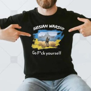 Russian Warship Go Fuck Yourself Stamp Flag T-shirt
