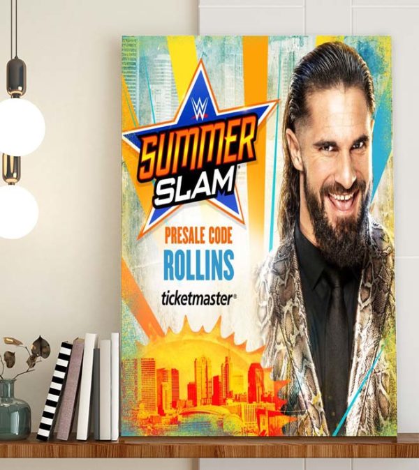 Seth Rollins SummerSlam Poster Canvas