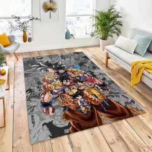 Son Goku Evolution Dragon Ball Rug Home Decor