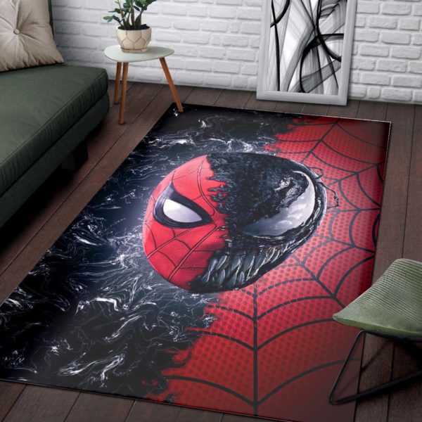 Spiderman x Venom Spiderweb Background Rug Home Decor