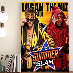 SummerSlam Logan Paul vs The Miz Poster Canvas