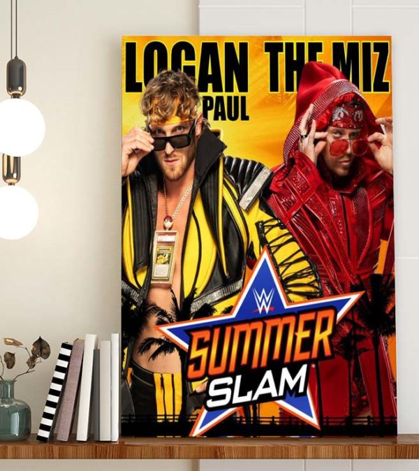 SummerSlam Logan Paul vs The Miz Poster Canvas