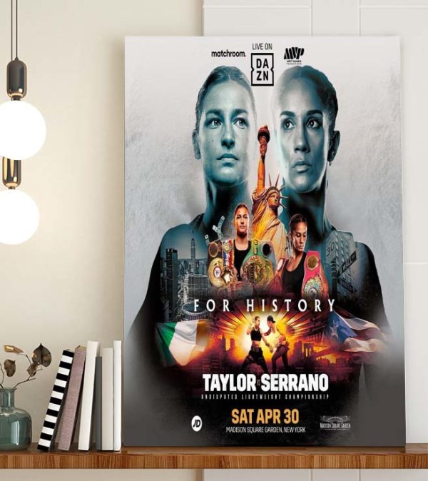 Taylor vs Serrano Undisputed Lightweight Championship Poster Canvas