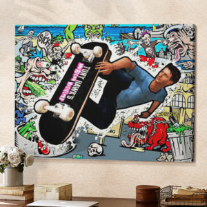 Tony Hawk Until The Wheels Fall Off Design Art Poster Canvas