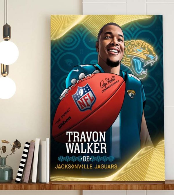 Travon Walker pick Jacksonville Jaguars NFL Draft 2022 Poster Canvas