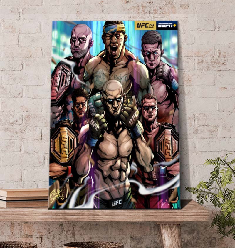 UFC 273 Cant Wait Artwork Poster Canvas UFC 273 Cant Wait Artwork Poster Canvas