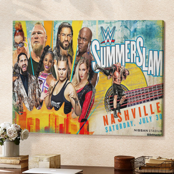 WWE SummerSlam 2022 Poster Canvas
