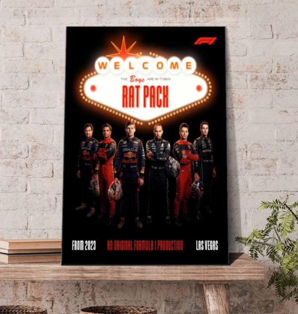 Welcome F1 Rat Pack To Las Vegas Poster Canvas