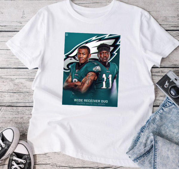 Wide Receiver Duo Devonta Smith And A J Brown Philadelphia Eagles T-Shirt