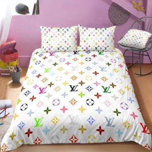 Louis Vuitton Grey Monogram Comforter Bedding Set - REVER LAVIE