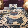 Luxury Louis Vuitton x Supreme Black Monogram Bedding Set