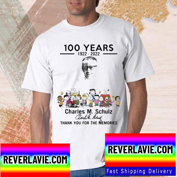 100 Years 1922 2022 Charles M. Schulz Signature Thank You For The Memories Classic T-Shirt