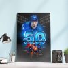 NHL 100 Point Club Players List Poster Canvas