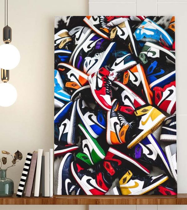 Air Jordan Nike Sneaker Mix Poster Canvas