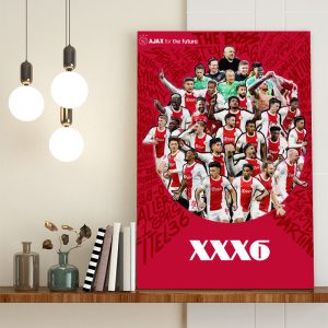 Ajax Amsterdam Dutch Championship Poster Canvas