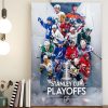 NHL 100 Point Club Players List Poster Canvas