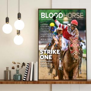 Blood Horse Strike One Derby Stunner Winner Rich Strike Original Poster Canvas