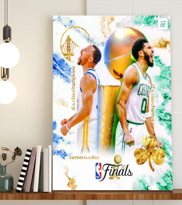 Boston Celtics x Golden State Warriors 2022 NBA Finals Poster Canvas