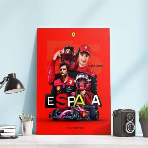 Carlos Sainz Return Home Spanish GP Poster Canvas