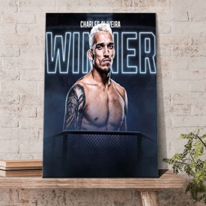 Charles Oliveira Winner UFC Poster Canvas