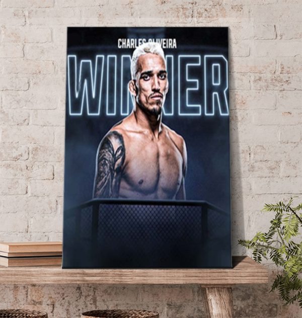 Charles Oliveira Winner UFC Poster Canvas