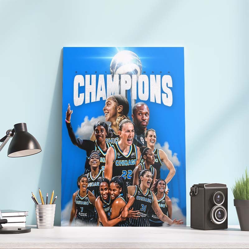 Chicago Sky 2021 WNBA Champions Poster Canvas Chicago Sky 2021 WNBA Champions Poster Canvas