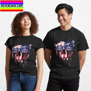 Cool ULTRA MAGA Patriotic Skull Classic T-Shirt